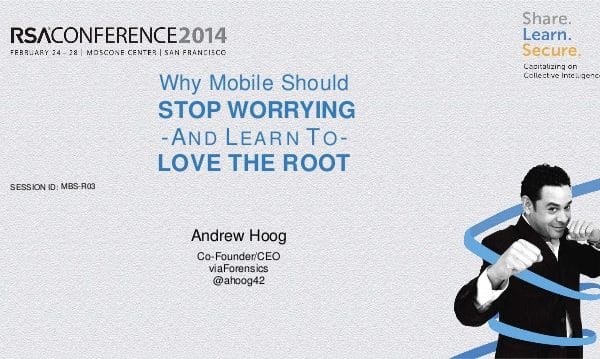 presentation cover: why mobile should stop worrying and learn to love the root