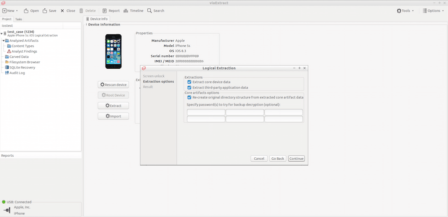 iOS extraction iOS extraction
