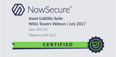 Asset Liability Suite app certification | Willis Towers Watson | July 2017