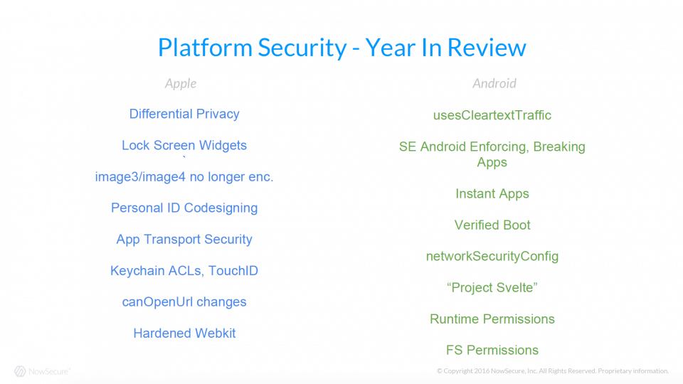Platform Security Year in Review slide