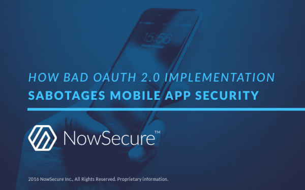 OAuth 2.0 mobile app security