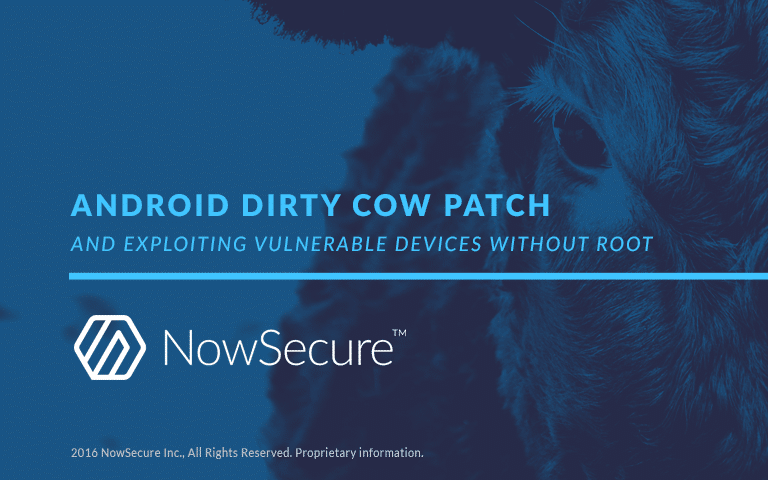 Android Dirty COW patch and exploiting vulnerable devices without root