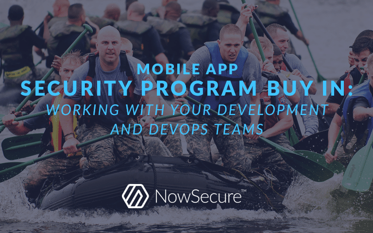 Mobile app security program buy in developers DevOps
