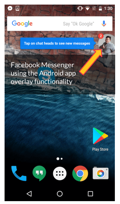Facebook Messenger chat head