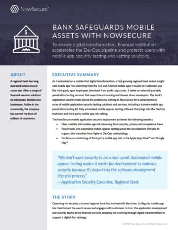 NowSecure Bank Case Study