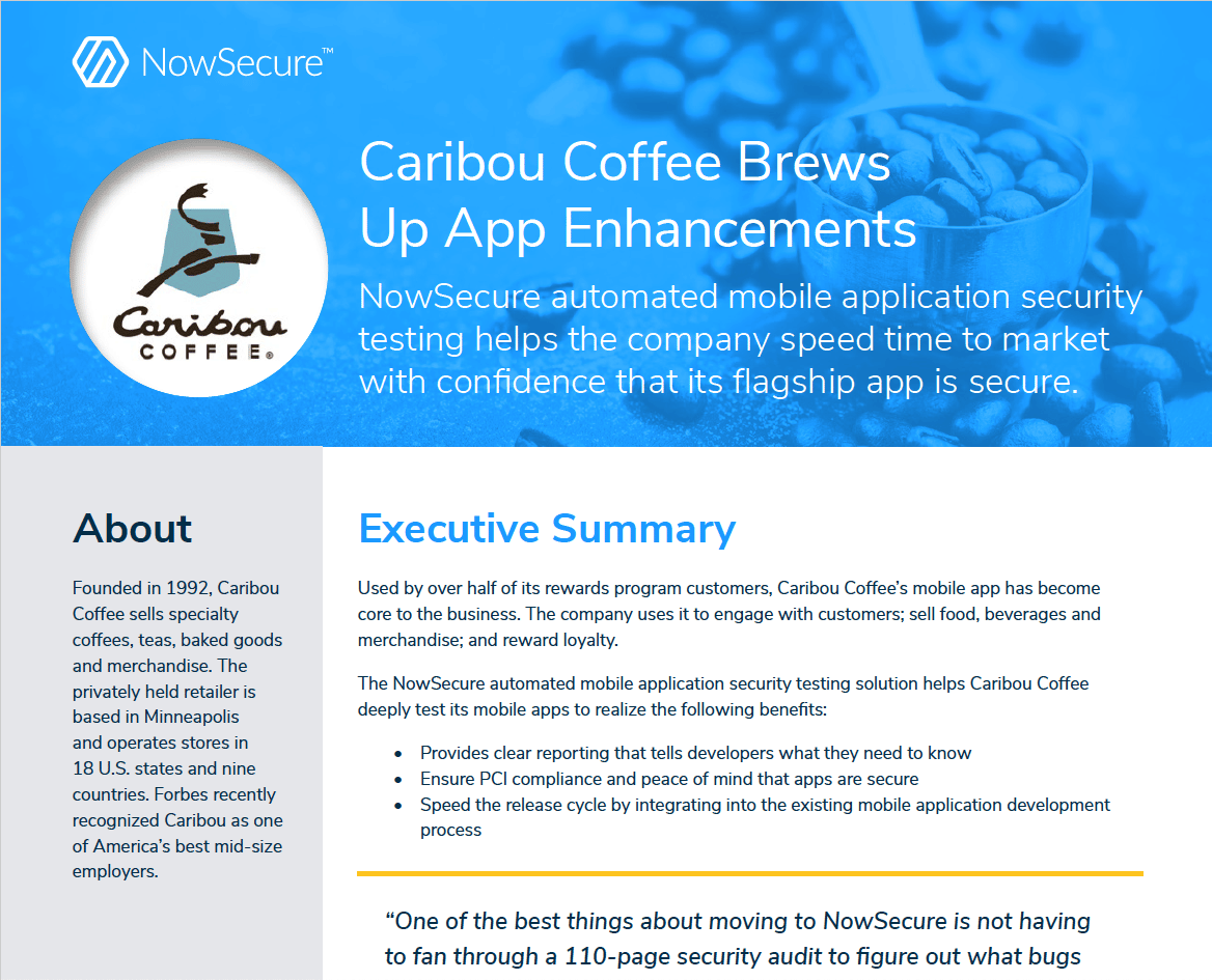 Caribou Coffee Brews Up App Enhancements