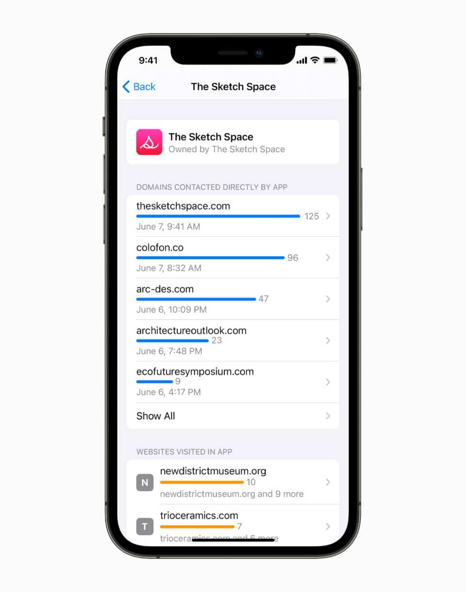 Apple iPhone12Pro settings app privacy