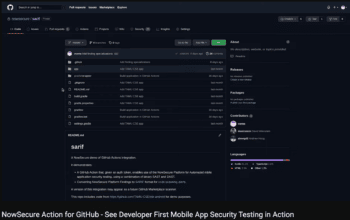  NowSecure Action for GitHub – See Developer First Mobile App Security Testing in Action Video