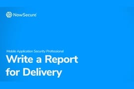 Mobile Application Security Professional Write a Report for Delivery video thumbnail