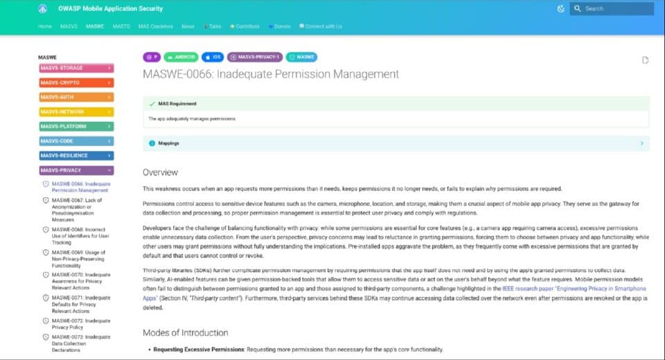 MASWE-0066: Inadequate Permission Management image 2